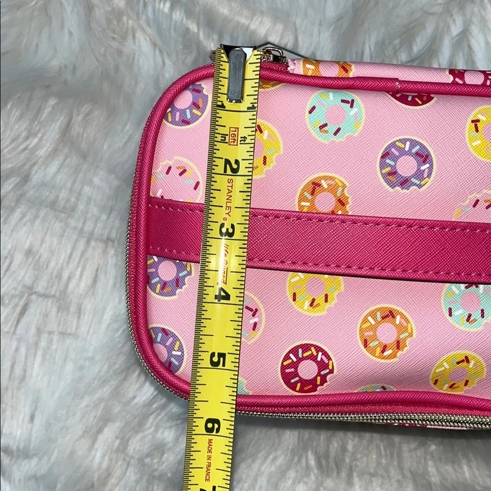 🆕Danny Lee Donuts Design Zippered Makeup Organizing Case Pink Travel Makeup Bag